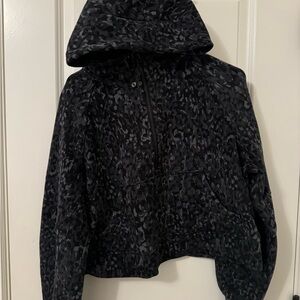Lululemon Scuba half zip Black Patterned Pullover Hoodie